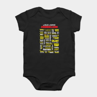 Zombie Land Rules to Survive Baby Bodysuit